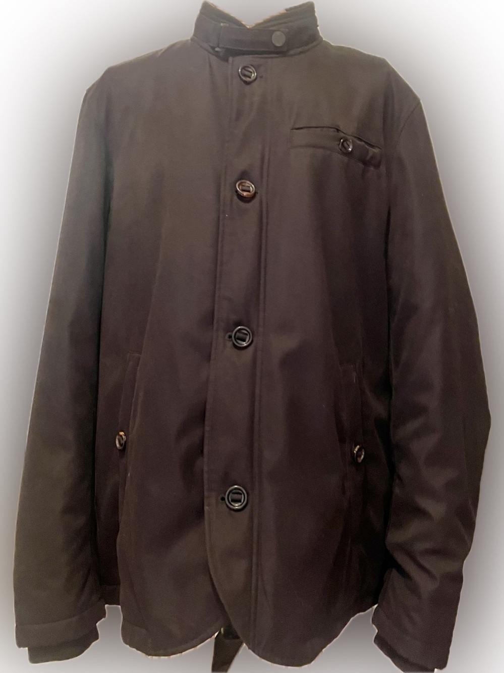 Men's Ted Baker London DRAL weather-resistant black button-up jacket XL/XXL